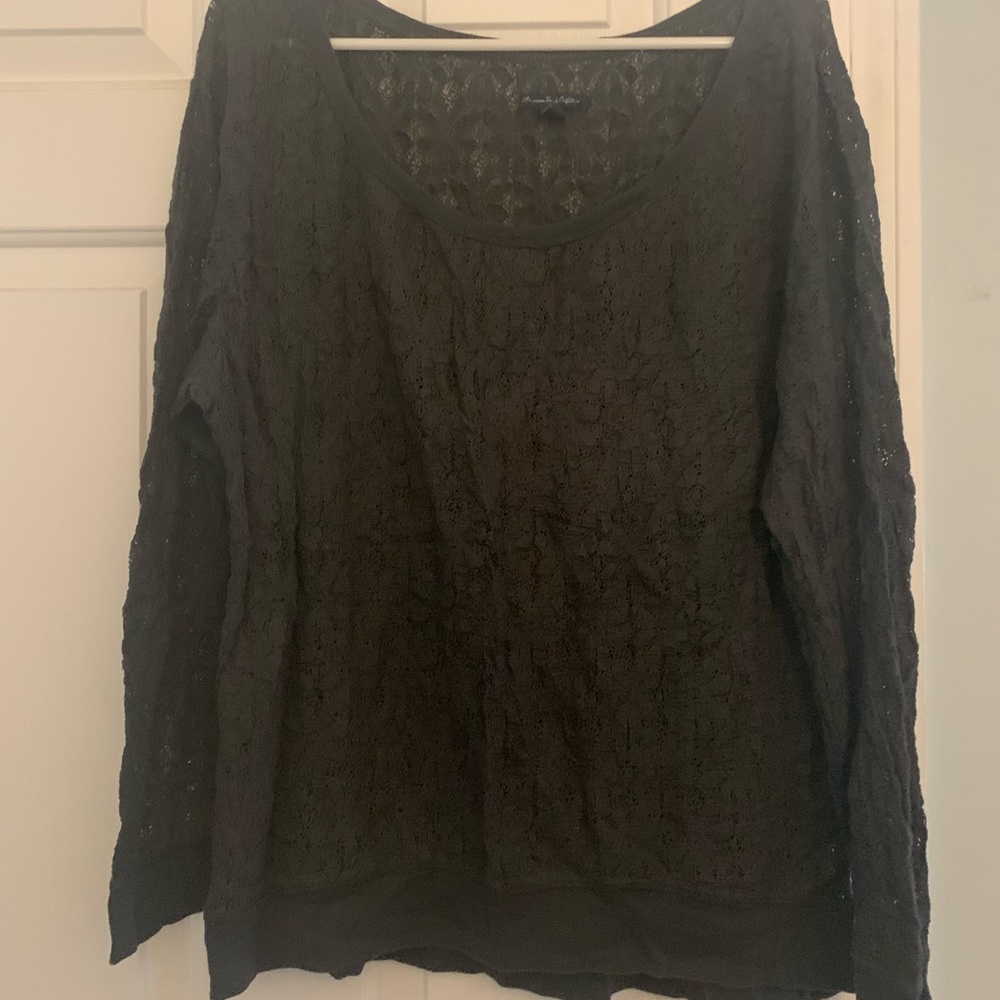 Womens american eagle lace long sleeve shirt